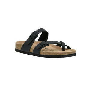 CUSHIONAIRE Women's Luna Cork Footbed Sandal With +Comfort